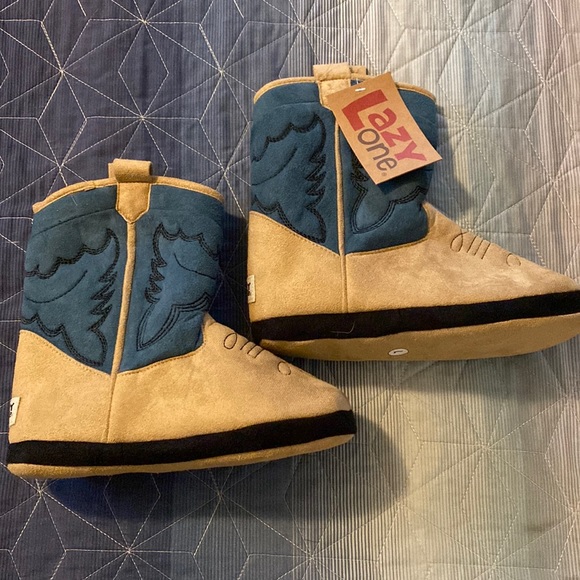 Lazy One Shoes Cowboy Boots Youth Slippers Size Large Super